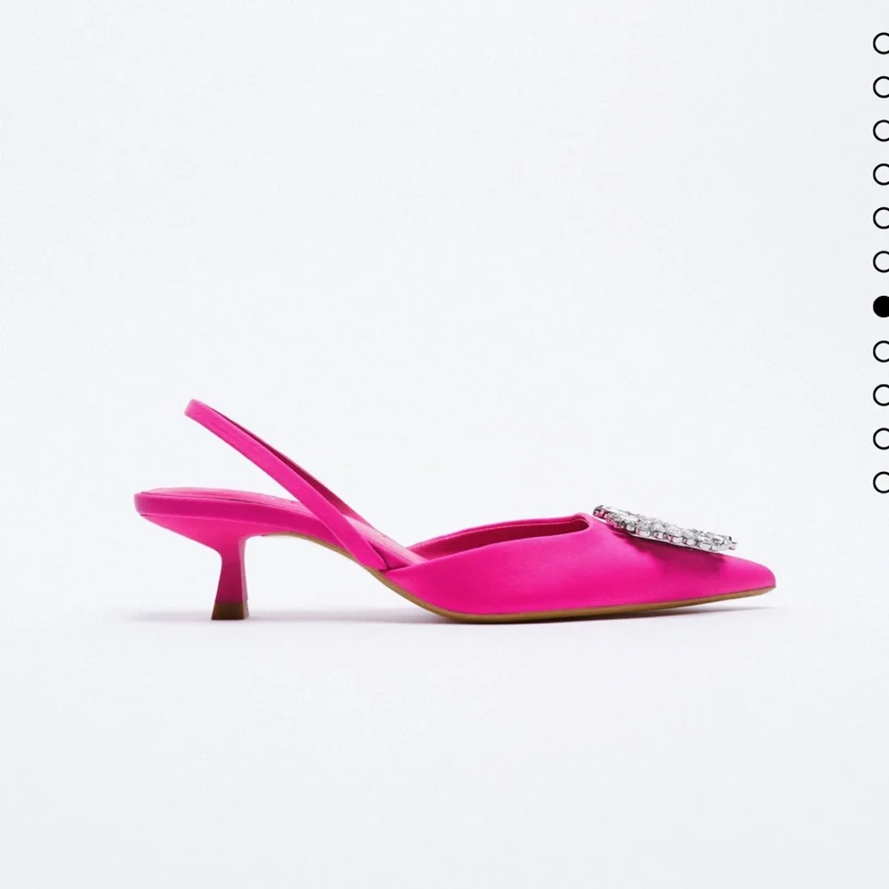 Zara Shimmery Slingback Heels - Picture 2 of 8